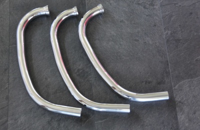 Laverda Exhaust Pipes (Stainless) 63101042-set x 3 all 180's + 120 Jota