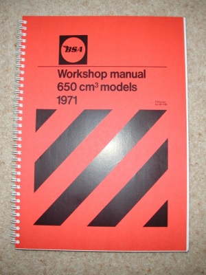 1) BSA 650cm Models 1971 Workshop Manual - BSA650