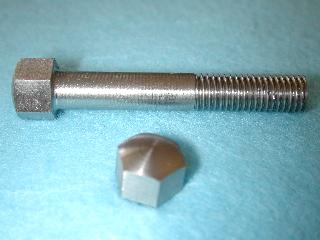 07) 5/16 Stainless Bolt Steel BSF  0.445''A/F  x 2'' Domed HB516200DS