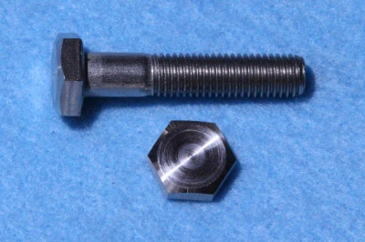 05) 1/4 Stainless Hex UNF Bolt x 1-1/4'' Steel HUF14114