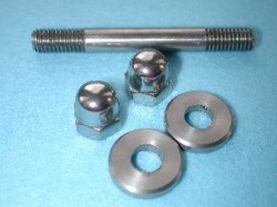 Laverda Eng Mount Stud Front Domed Nuts + Washers (Stainless) 31133609 - C64