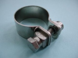 Laverda Exhaust Pipe Silencer Clamp (Stainless) 37121000 - A21