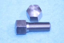 02) 5/16 Cycle 0.445'' A/F X 3/4'' Stainless Bolt Steel Domed HC516034DS