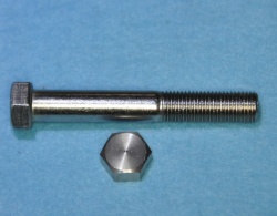 10) 7/16 UNF X 3'' Stainless Bolt HUF716300 - V4-55