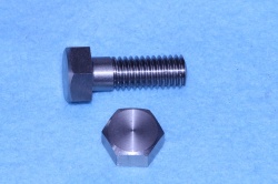 02) 3/8 Whitworth Stainless Steel Bolt Hex  x 1'' HW38100