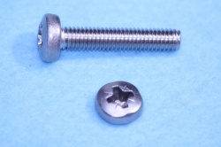 03) M6 30mm Stainless Pozi Pan Head Machine Screw PHM0630 - M26